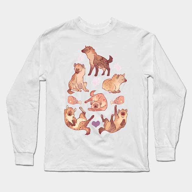 Spotted hyena no text Long Sleeve T-Shirt by Colordrilos